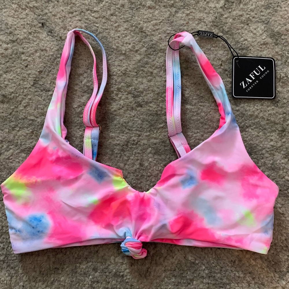 Zaful tie front bikini top